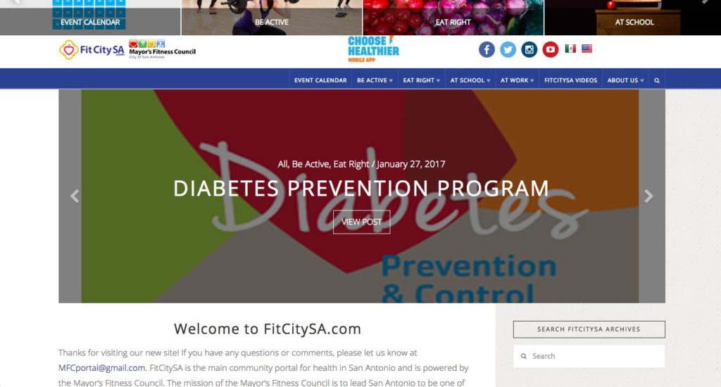 Community CIO designed and implemented a WordPress site, created a custom event calendar page, and managed the migration of over 175 pages of content. The site features a responsive theme for mobile device compatibility and integration with Google's translation tools for quick, on page translation between English and Spanish.